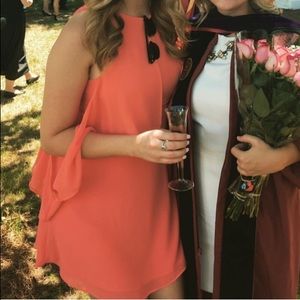 Peach Cold-Shoulder Dress 😍